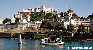 The Amadeus, a boat used for river cruises in Salzburg.